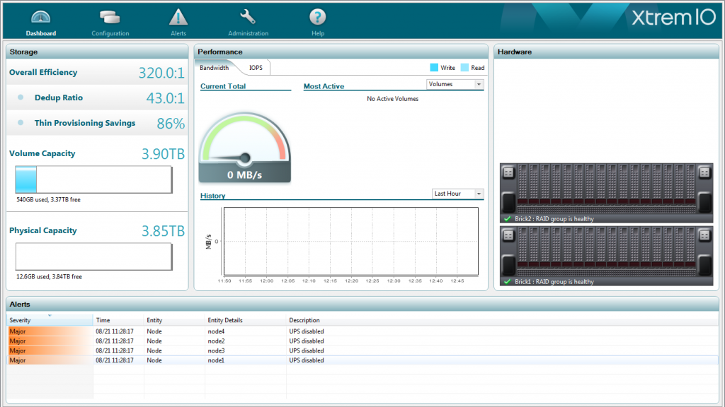 XtremIO X-brick UI